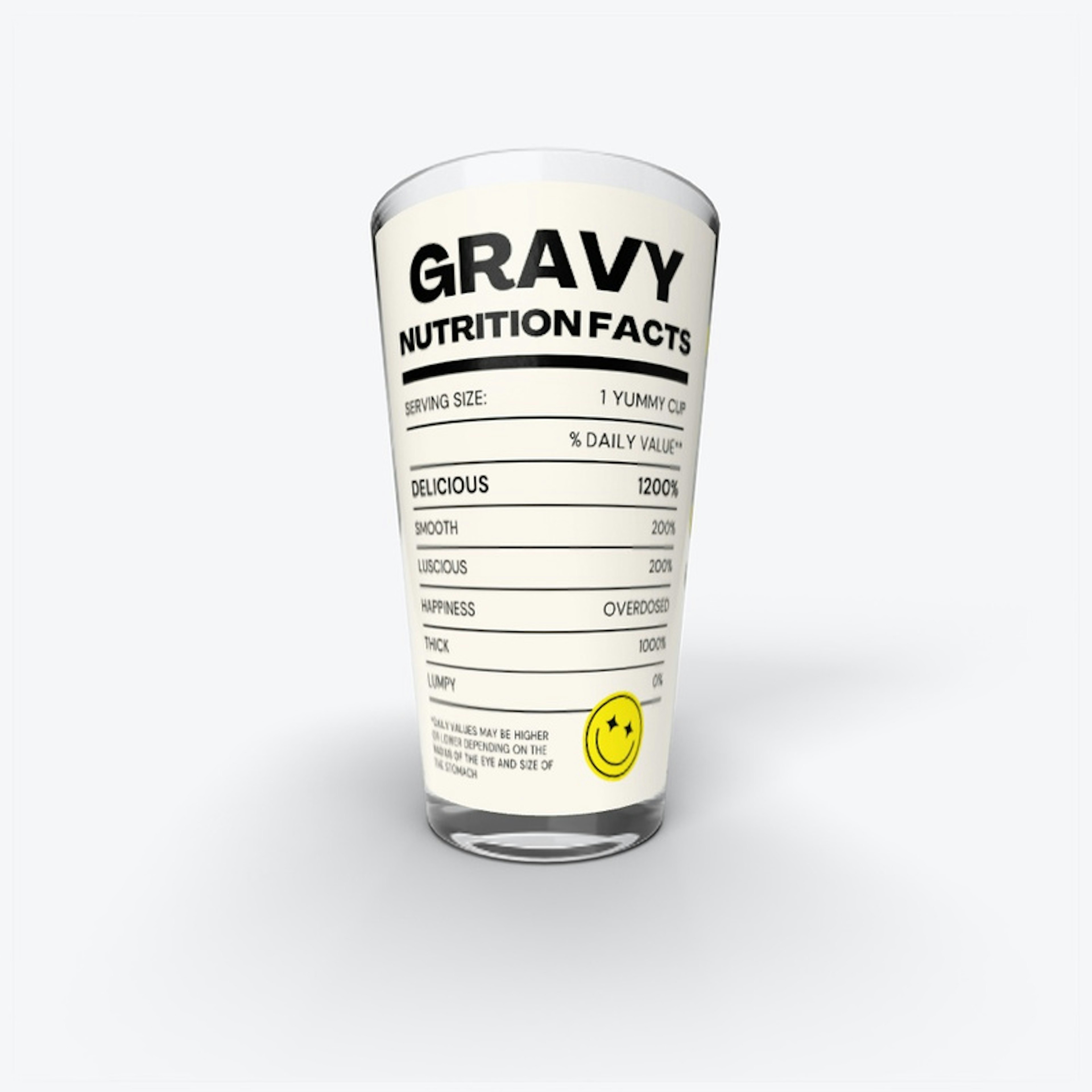 Gravy Nutrition Pint Glass